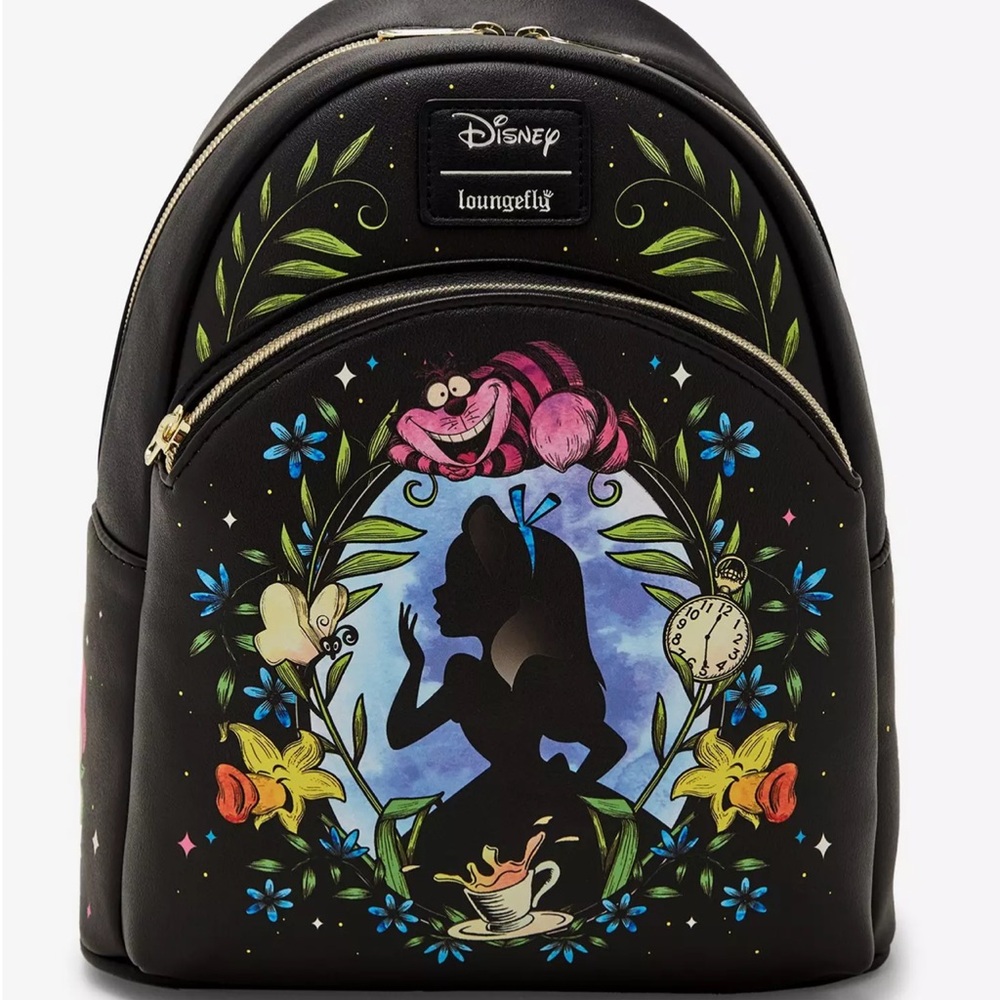 Loungefly Alice in Wonderland Black Mini Backpack